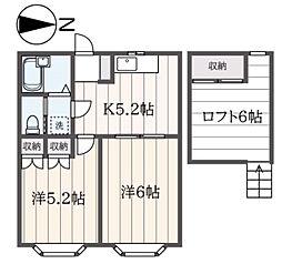 パティオ・ヴィラ 2Kの間取図画像