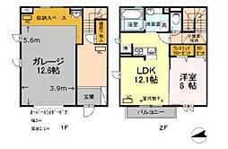 ウィステリア榎 GR 1階1LDKの間取り