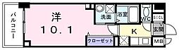 グリーンフィールドＨ 4階1Kの間取り