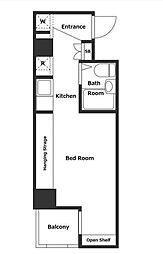 JR京浜東北・根岸線 蒲田駅 徒歩6分の賃貸マンション 2階ワンルームの間取り