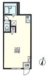 菅野マンション ワンルームの間取図画像