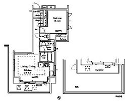 パークアクシス代官山 5階1LDKの間取り