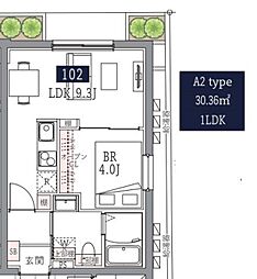 墨田区緑4丁目マンション 1LDKの間取図画像