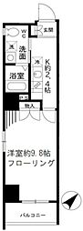ヴィルダイワ 1Kの間取図画像