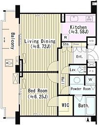 プランシェール落合 5階1LDKの間取り