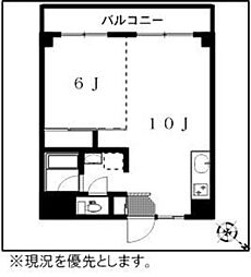 パティオ駒岡1号館 ワンルームの間取図画像
