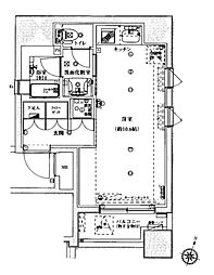 フォレシティ神田多町 206 2階ワンルームの間取り