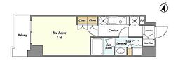 BPRレジデンス御嶽山 1Kの間取図画像