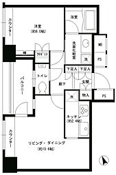 グランスイート虎ノ門 1LDKの間取図画像