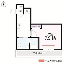 QUIET CRAB HOUSE mix 星川(仮) 1Kの間取図画像