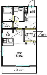 Laule'a 1Kの間取図画像