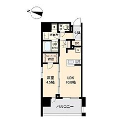 グランカーサ仙台晩翠通 1LDKの間取図画像