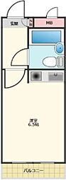 クリオ日野壱番館 ワンルームの間取図画像