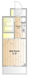 アネックスメグロ 1Kの間取図画像