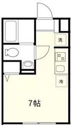 メゾンボヌール新中野 1階ワンルームの間取り
