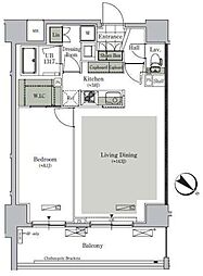 パークキューブ西ヶ原ステージ 7階1LDKの間取り