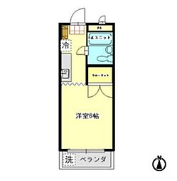 ジュネスイチカワ 1階1Kの間取り