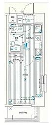 サンテミリオン錦糸町 1Kの間取図画像