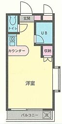 エクセレントエビナ ワンルームの間取図画像