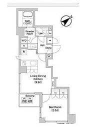 コンフォリア日本橋人形町ノース 1LDKの間取図画像