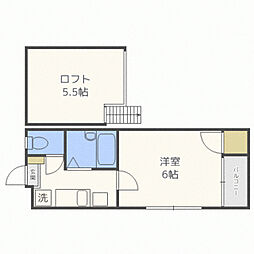 アゼリア吉塚 1Kの間取図画像