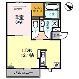 ソフィアコート鳥飼A 1LDKの間取図画像