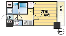 Legesta兵庫Rivage 1Kの間取図画像