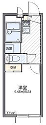 レオパレス経堂 1階1Kの間取り