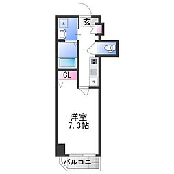 K-フロント加美北公園 1Kの間取図画像