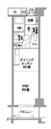 市公社ヨコハマポートサイドレイナ 1DKの間取図画像