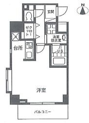 ジェンティーレ ワンルームの間取図画像