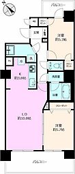 アーバンキャッスル田端 2LDKの間取図画像