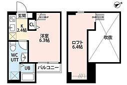 ラブリーレジデンス相模原 ワンルームの間取図画像