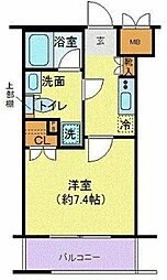 エクセリア溝ノ口 1Kの間取図画像