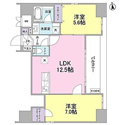 リバーレ東新宿 2LDKの間取図画像