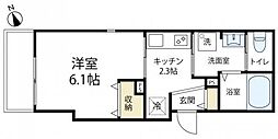 ＫＳＧ第3ステージ 1階1Kの間取り