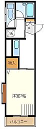アーバンライフ永山 2階1Kの間取り