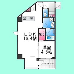 REGGATO中百舌鳥 8階1LDKの間取り