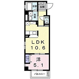 CASAG 1LDKの間取図画像