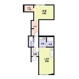 Maison Sankei Terrace 1階1LDKの間取り
