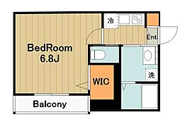 ＬＵＮＡＣＯＵＲＴ 2階1Kの間取り