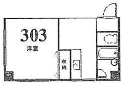 ロイヤルコート本所 1DKの間取図画像