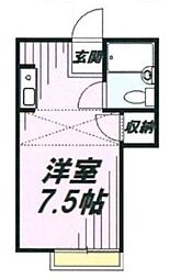サンパティーノ ワンルームの間取図画像
