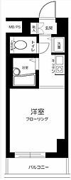 JR横須賀線 西大井駅 徒歩2分の賃貸マンション 4階ワンルームの間取り