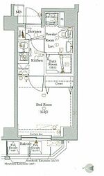 VERXEED蒲田 3階1Kの間取り