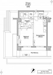 プラウドフラット荻窪2 1LDKの間取図画像