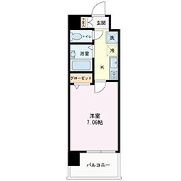 TSレジデンス水神 1Kの間取図画像