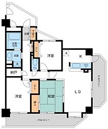 グラディート久米川 3LDKの間取図画像