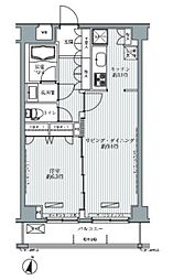 メゾンカルム西新宿 1LDKの間取図画像