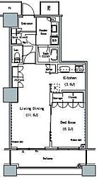 ＴＨＥ ＴＯＫＹＯ ＴＯＷＥＲＳ ＭＩＤＴＯＷＥＲ 19階1LDKの間取り